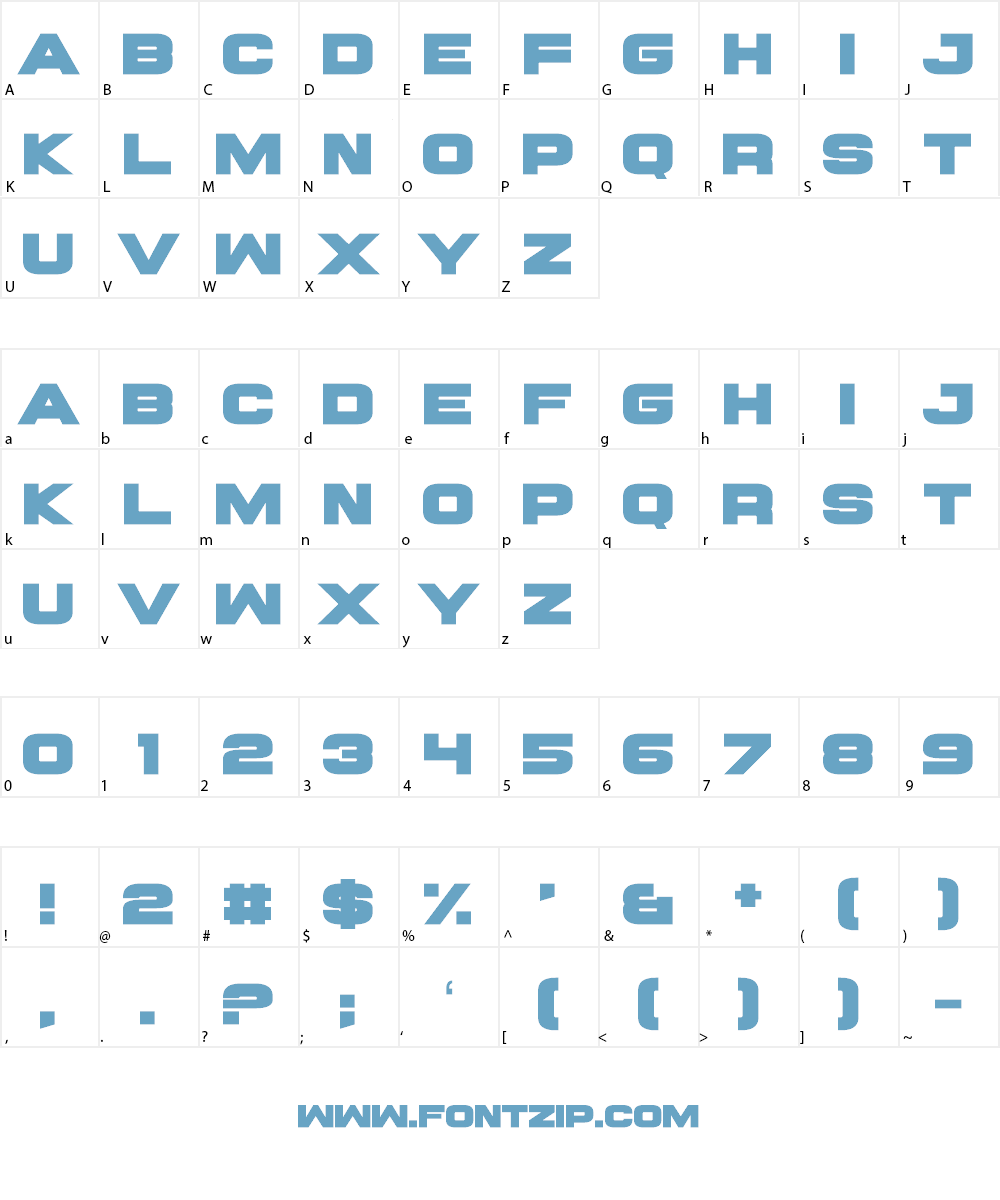 Rawhide Raw 2016 Font Character